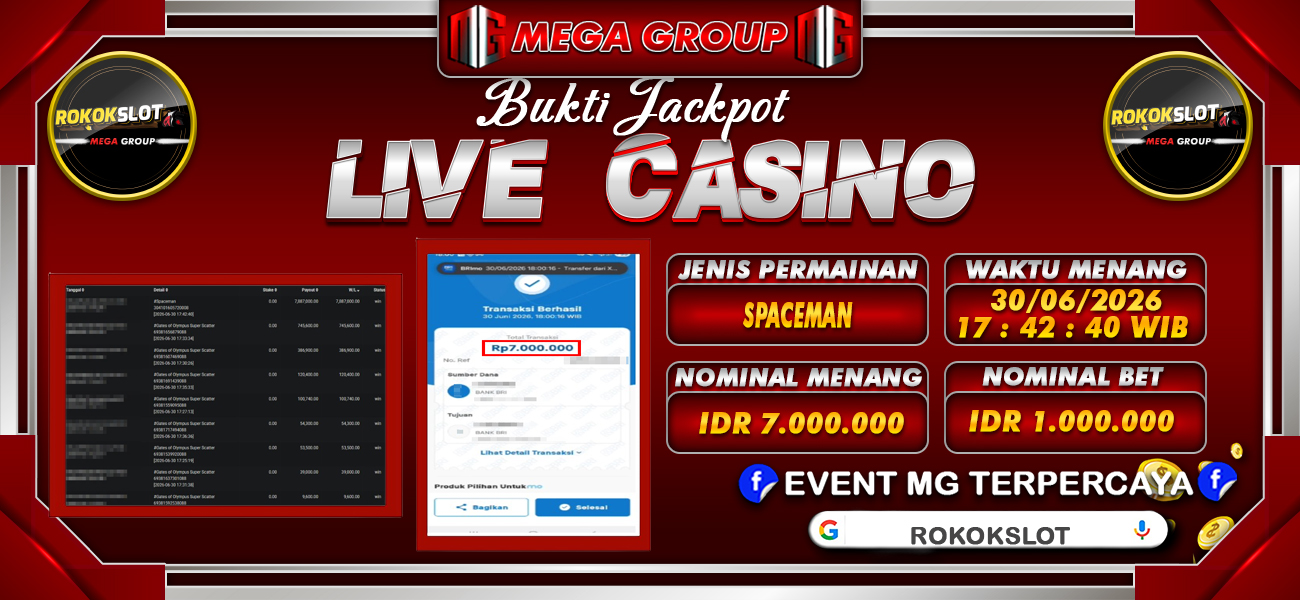 Bukti JP situs Rokokslot hari Selasa, 30 Juni 2026