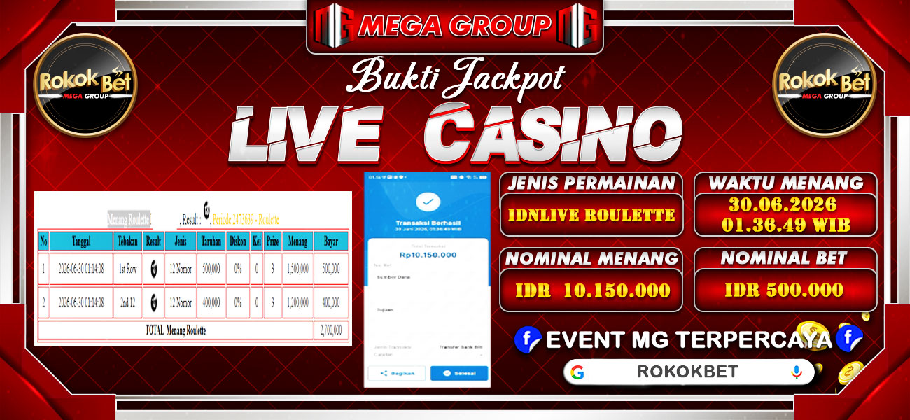 Bukti JP situs Rokokbet hari Selasa, 30 Juni 2026