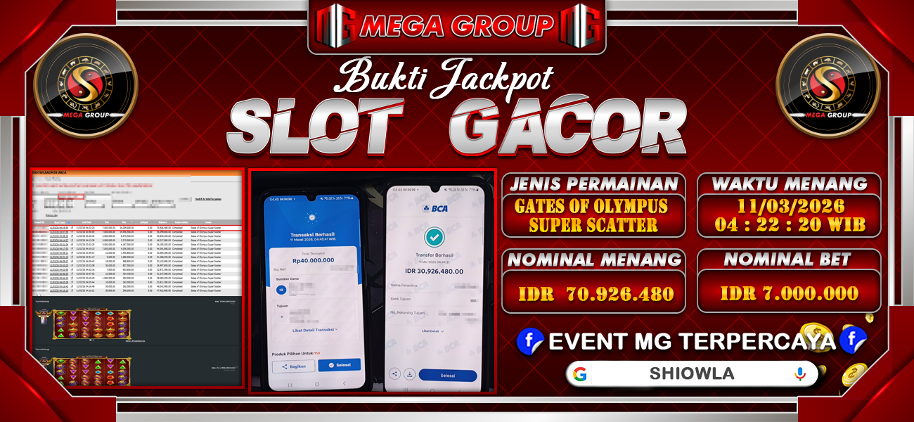 Bukti JP situs Shiowla hari Rabu, 11 Maret 2026