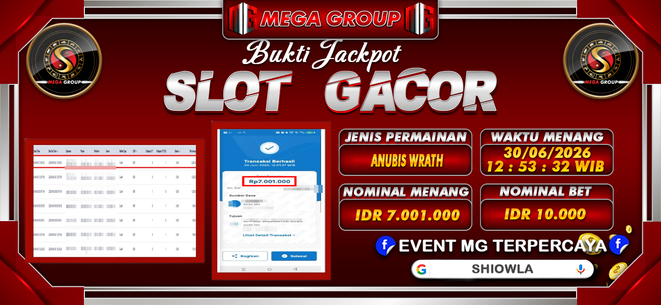 Bukti JP situs Shiowla hari Selasa, 30 Juni 2026