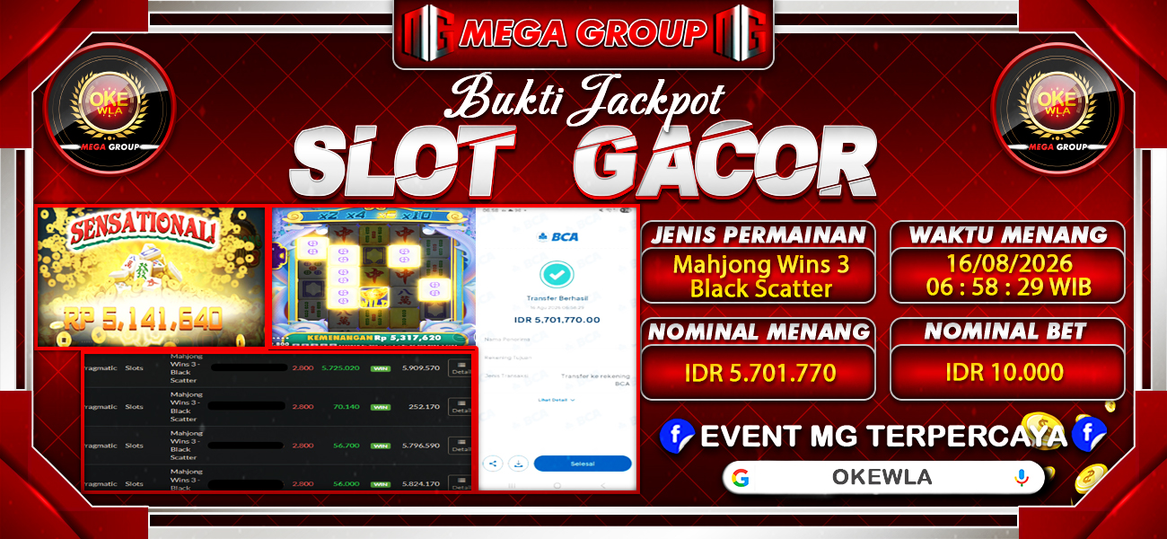 Bukti JP situs Okewla hari Minggu, 16 Agustus 2026