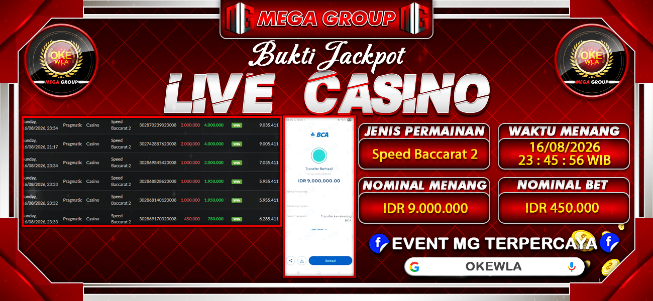 Bukti JP situs Okewla hari Minggu, 16 Agustus 2026